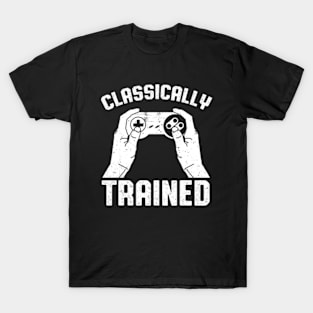 Classically Trained Funny Gaming Nerd Gamer Retro Geek T-Shirt